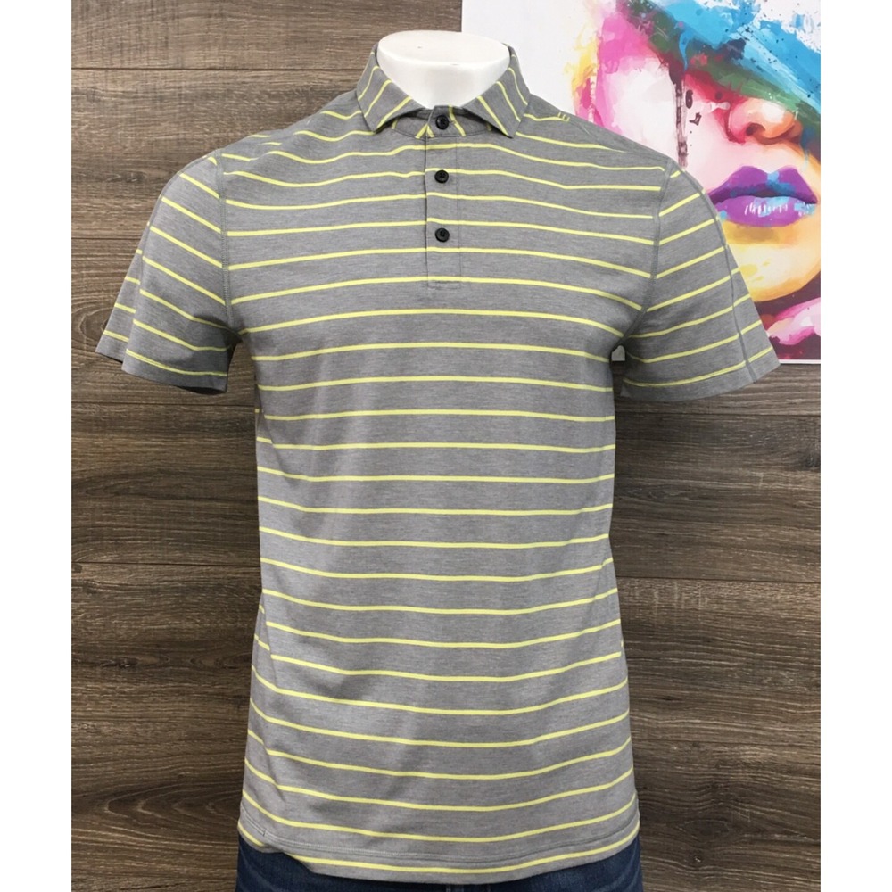 Lululemon Polo Shirt Short Sleeve Mens Size M Stretch Workout Casual Performance